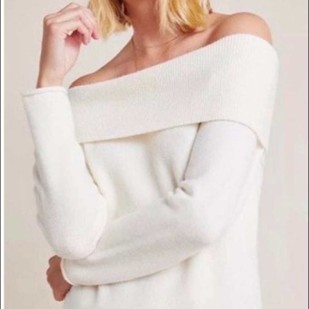 NWT Anthropologie Shelby Off the Shoulder Sweater